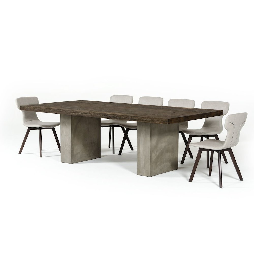 Modrest Renzo Modern Oak & Concrete 118" Dining Table. Picture 3