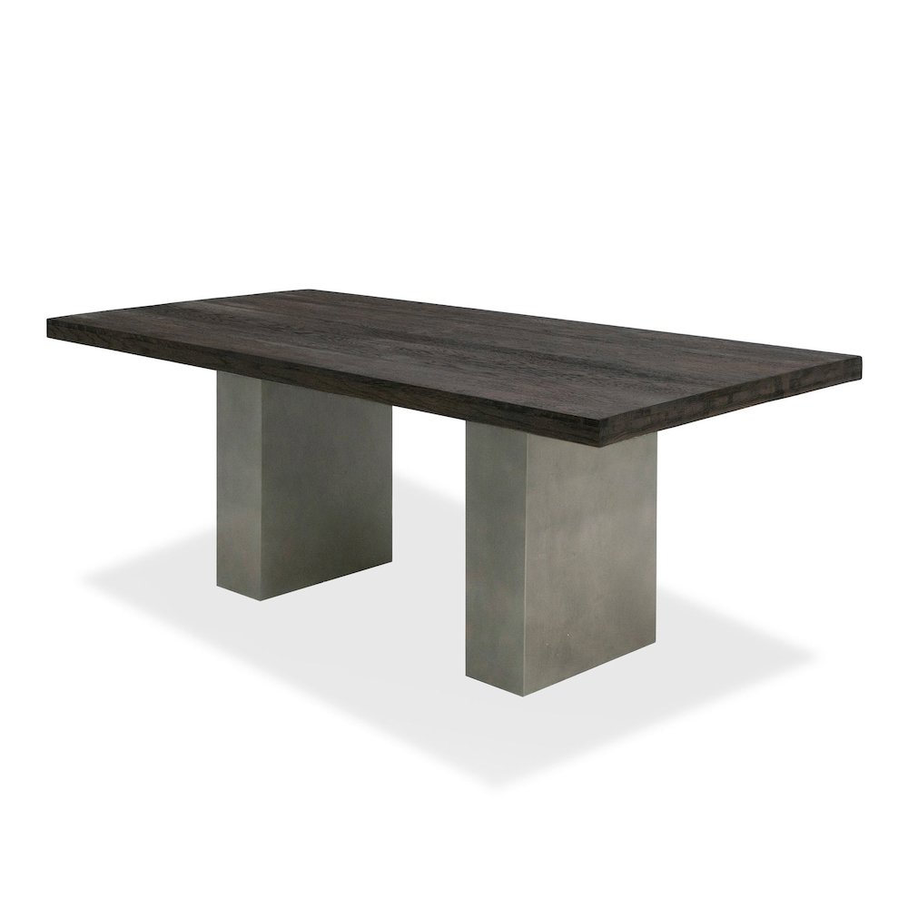 Modrest Renzo Modern Oak & Concrete 79" Dining Table. Picture 2