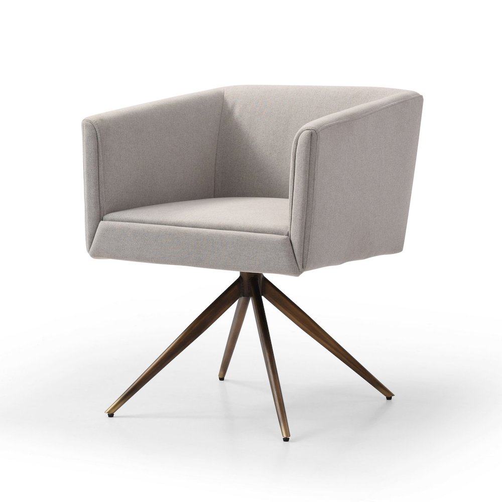 Modrest Riaglow - Contemporary Light Grey Fabric Dining Chair. Picture 1