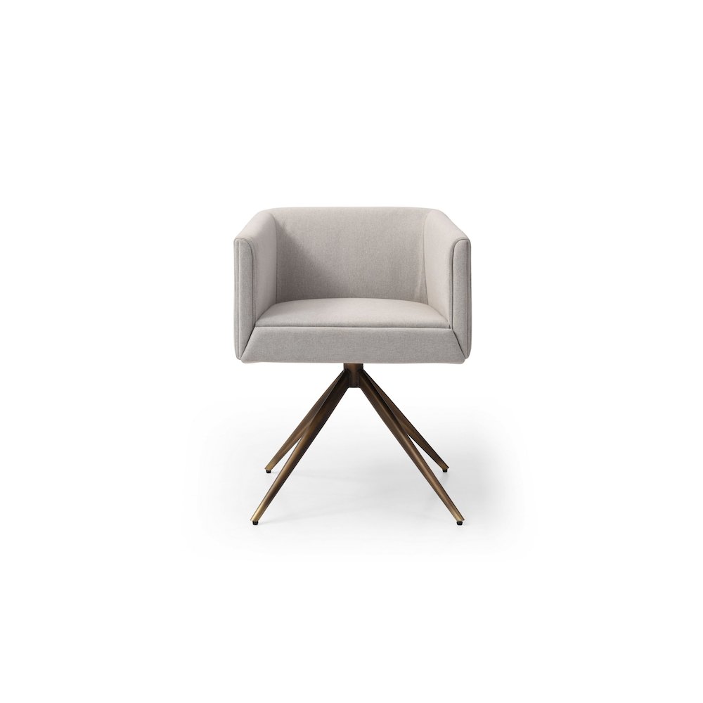 Modrest Riaglow - Contemporary Light Grey Fabric Dining Chair. Picture 3