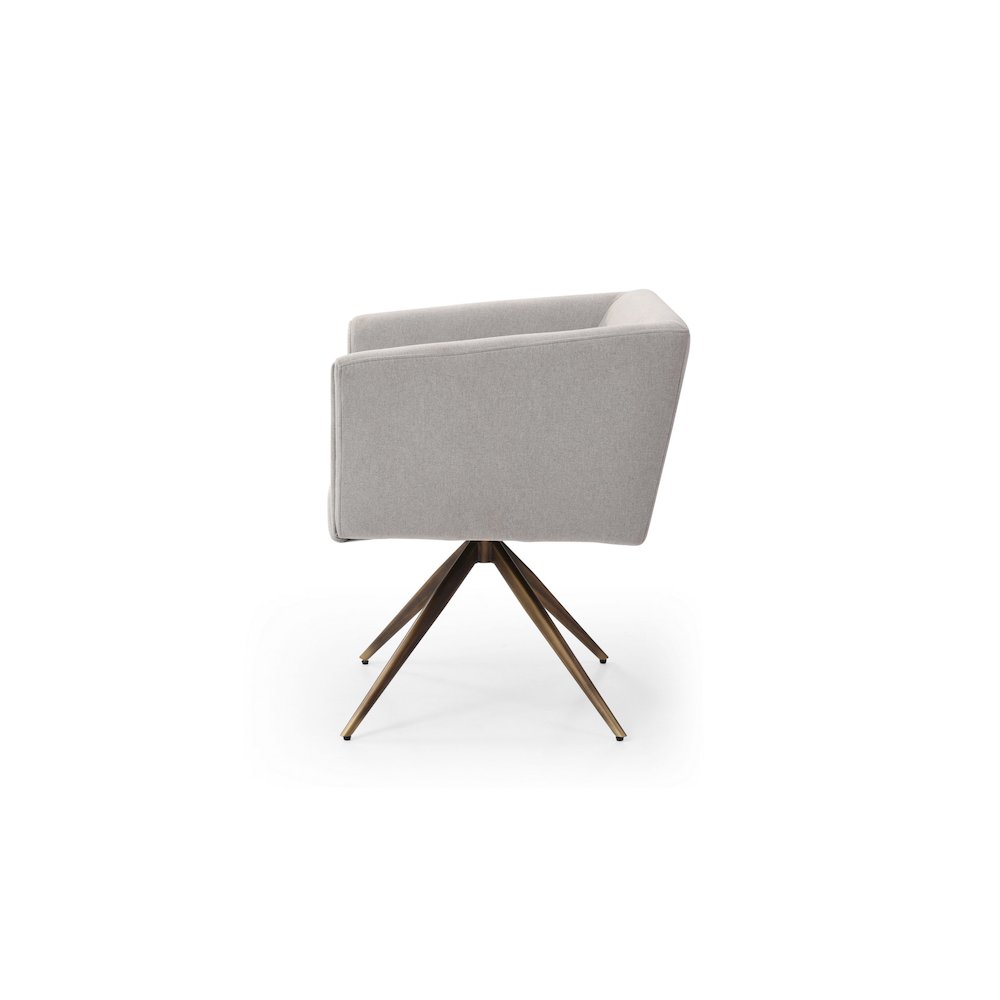 Modrest Riaglow - Contemporary Light Grey Fabric Dining Chair. Picture 4
