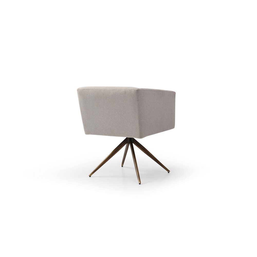 Modrest Riaglow - Contemporary Light Grey Fabric Dining Chair. Picture 5