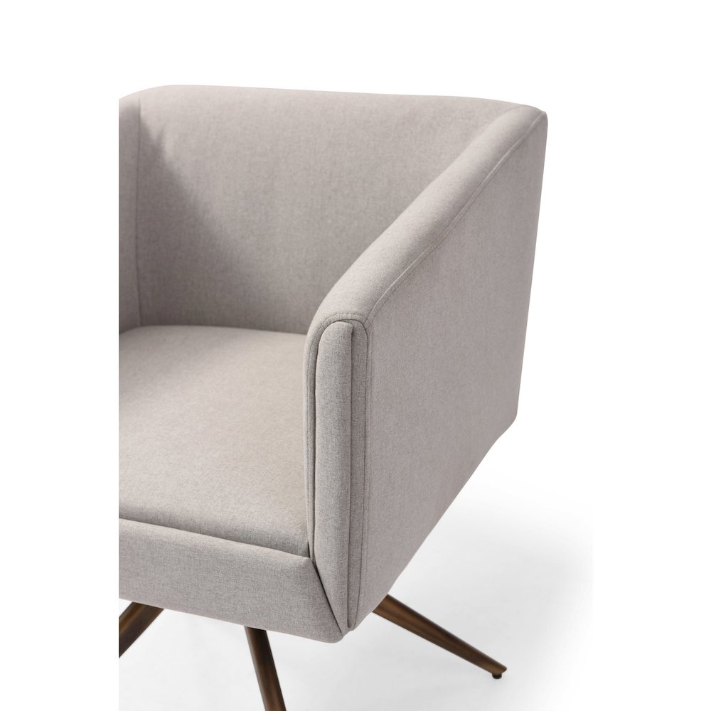 Modrest Riaglow - Contemporary Light Grey Fabric Dining Chair. Picture 6