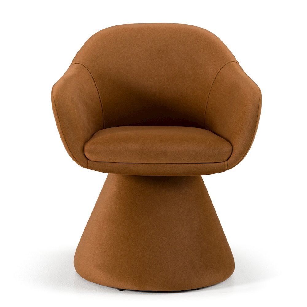 Modrest Risa Modern Rust Fabric Swivel Dining Chair. Picture 2