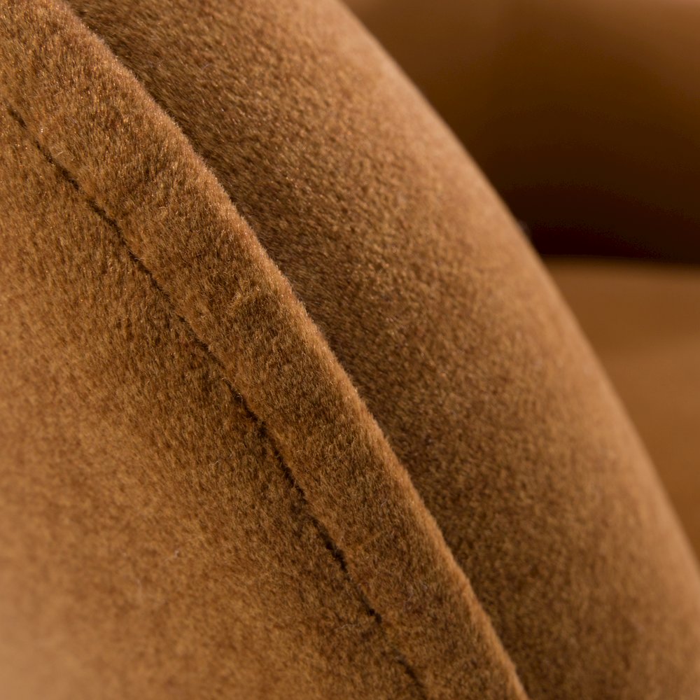 Modrest Risa Modern Rust Fabric Swivel Dining Chair. Picture 7