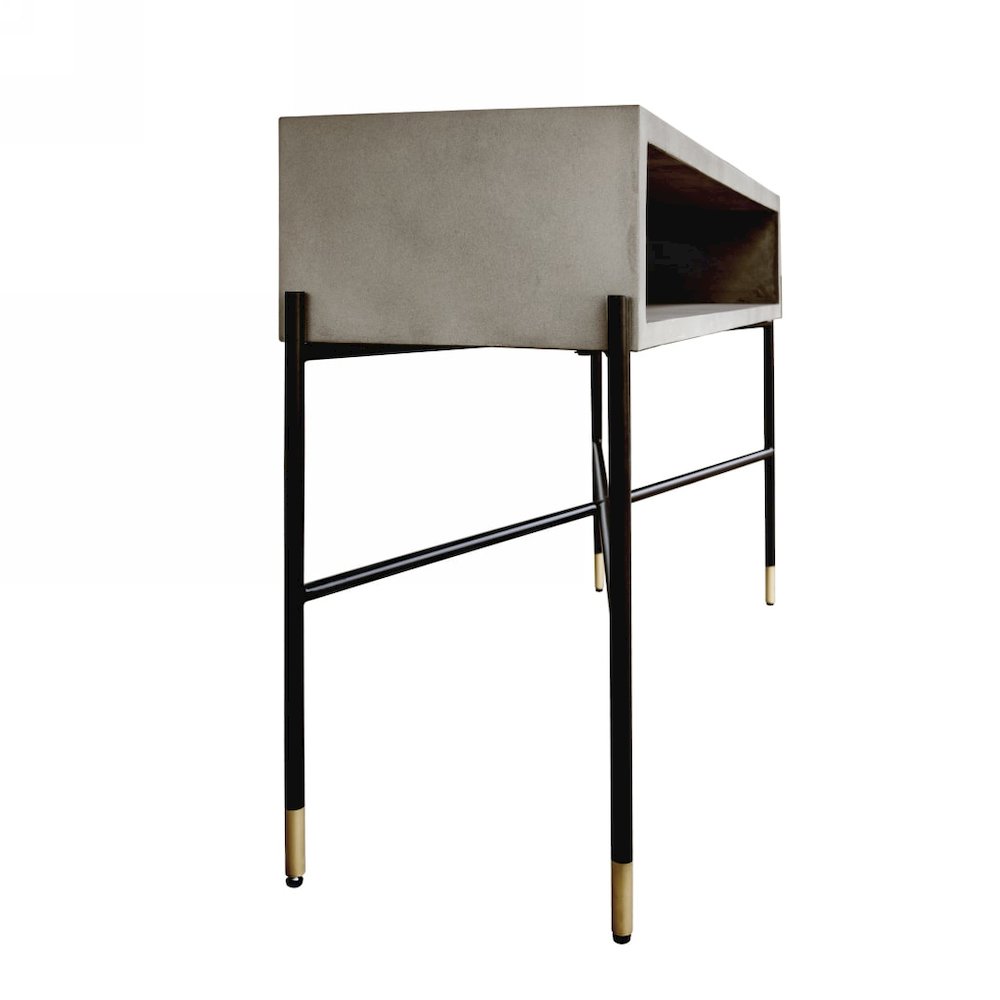 Modrest Walker Modern Concrete & Metal Console Table. Picture 4