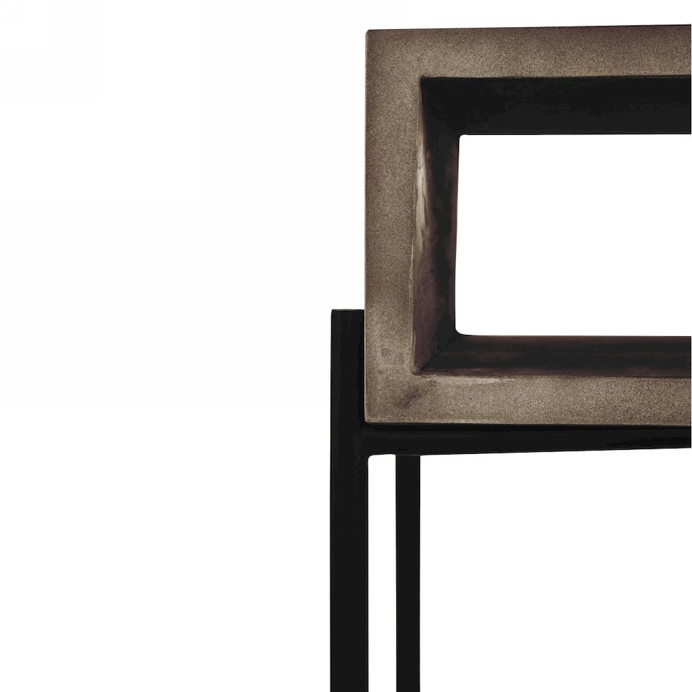 Modrest Walker Modern Concrete & Metal Console Table. Picture 5