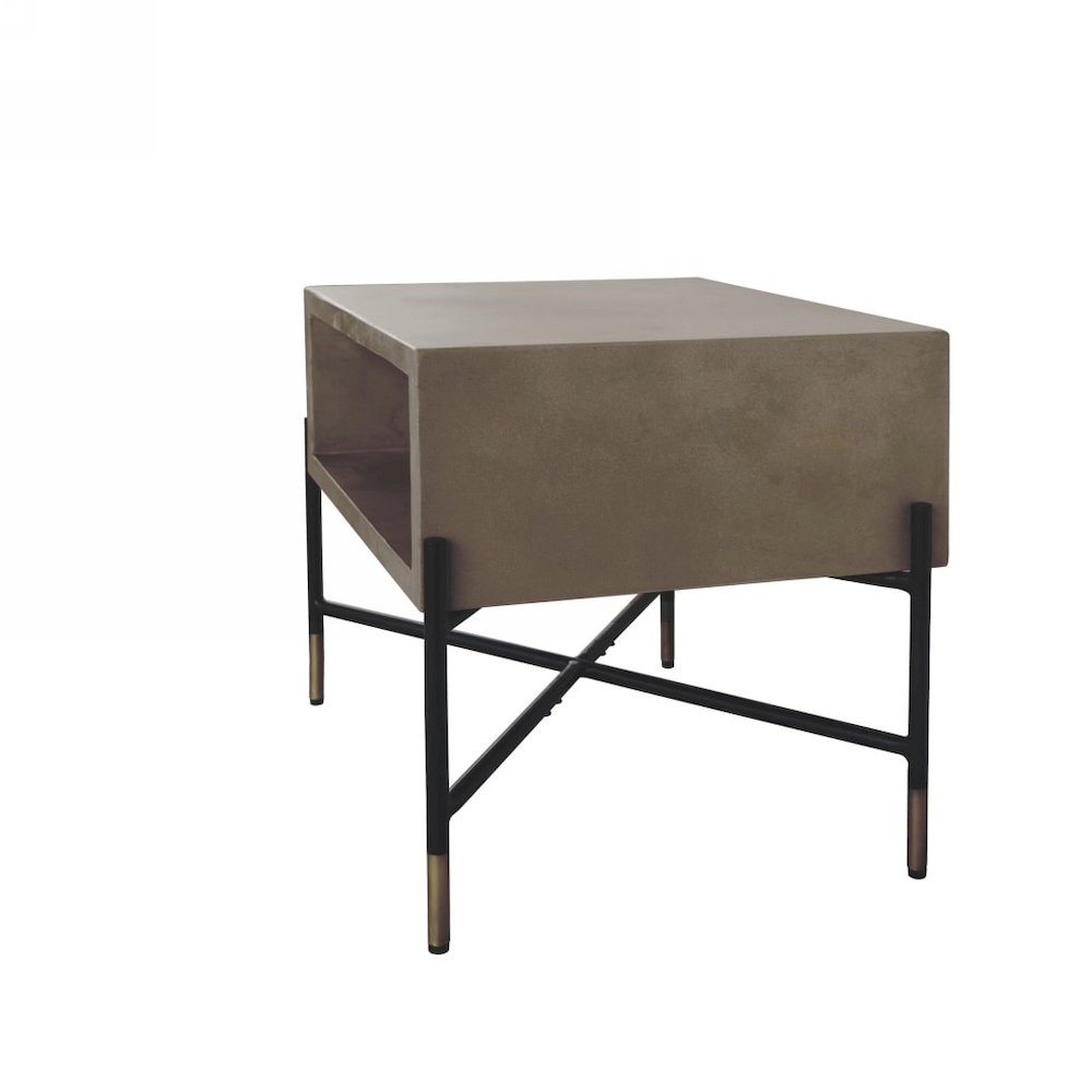 Modrest Walker Modern Concrete & Metal Coffee Table. Picture 3