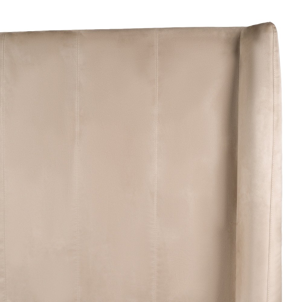 Roma - Modern Taupe Microfiber Upholstered Eastern King Bed. Picture 5