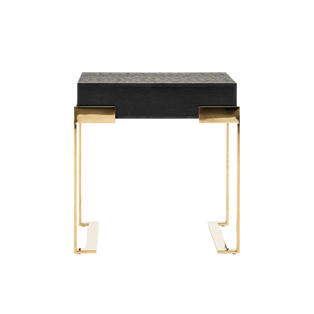 Modrest Rothsay - Modern Wenge + Gold Nightstand. Picture 5