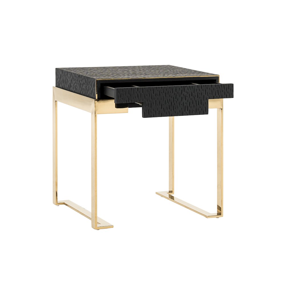 Modrest Rothsay - Modern Wenge + Gold Nightstand. Picture 6