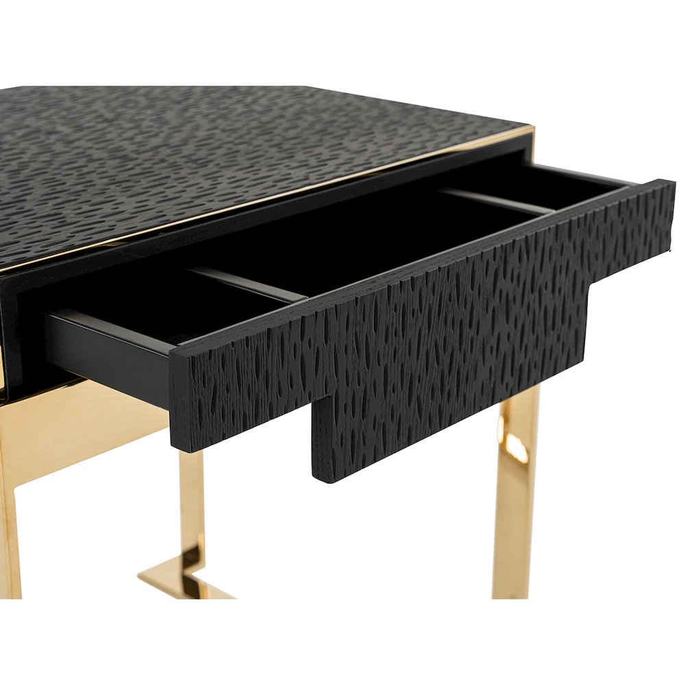 Modrest Rothsay - Modern Wenge + Gold Nightstand. Picture 7