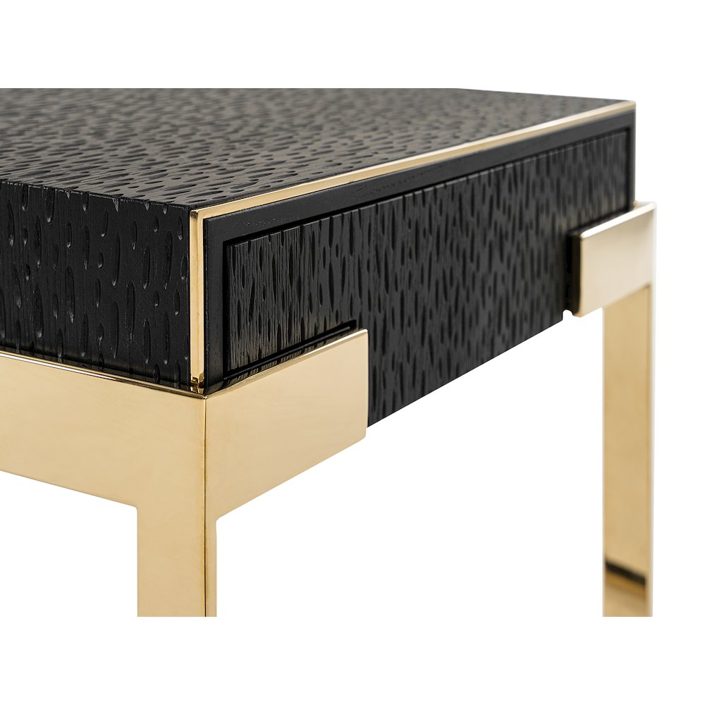 Modrest Rothsay - Modern Wenge + Gold Nightstand. Picture 8