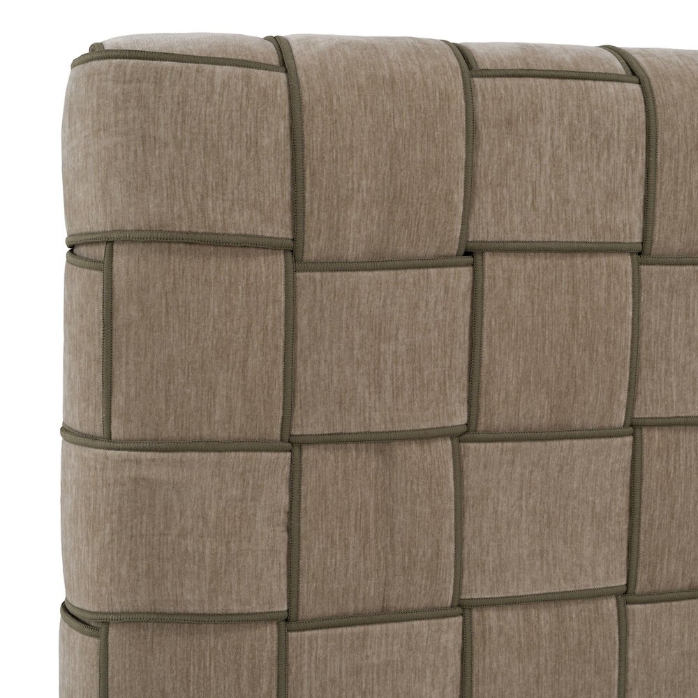 Eastern King Rousey - Modern Taupe Fabric Bed. Picture 6
