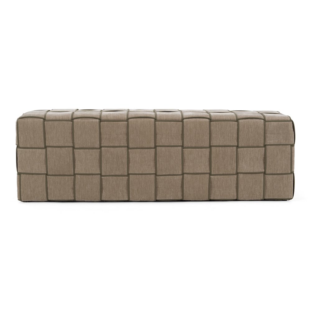 Rousey - Modern Taupe Fabric Bench. Picture 1