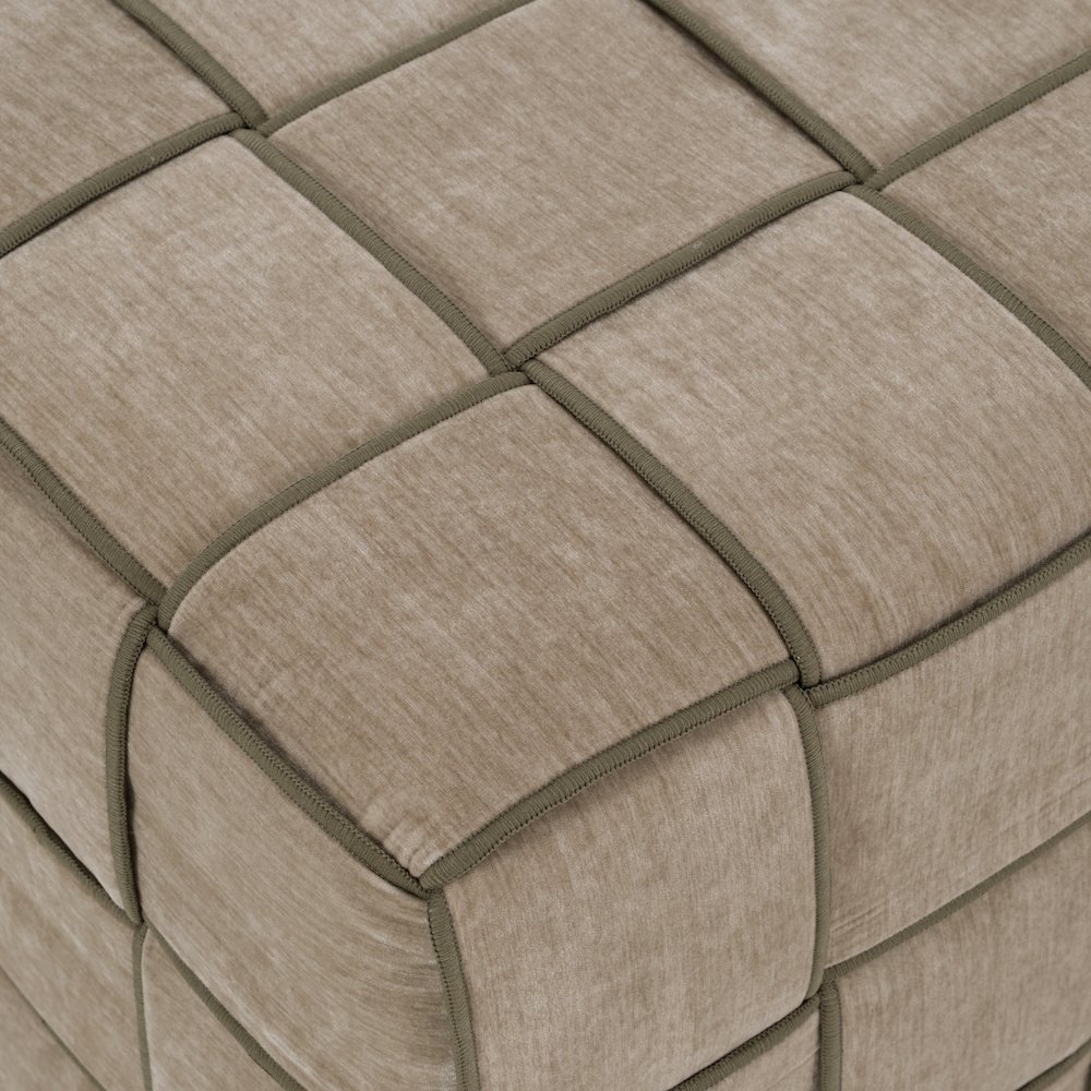 Rousey - Modern Taupe Fabric Bench. Picture 4