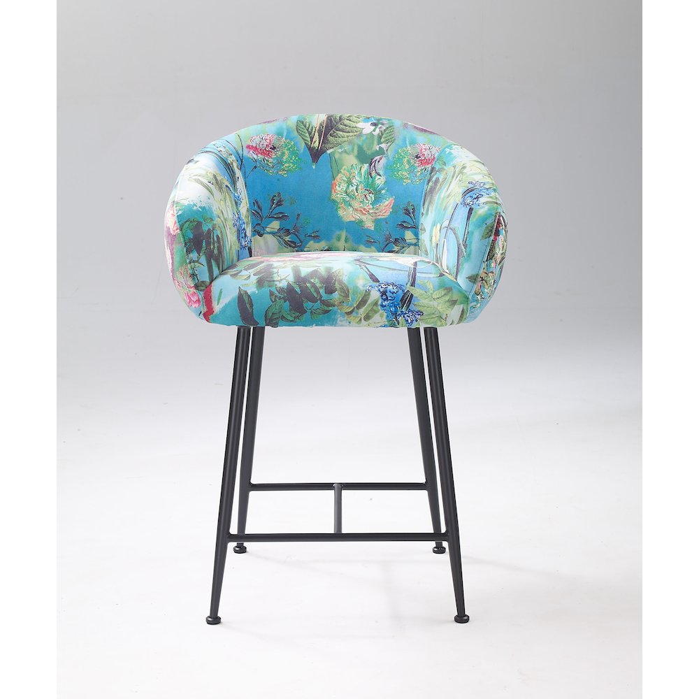 Modrest Roxann - Modern Counter Stool in Funky Velvet. Picture 4