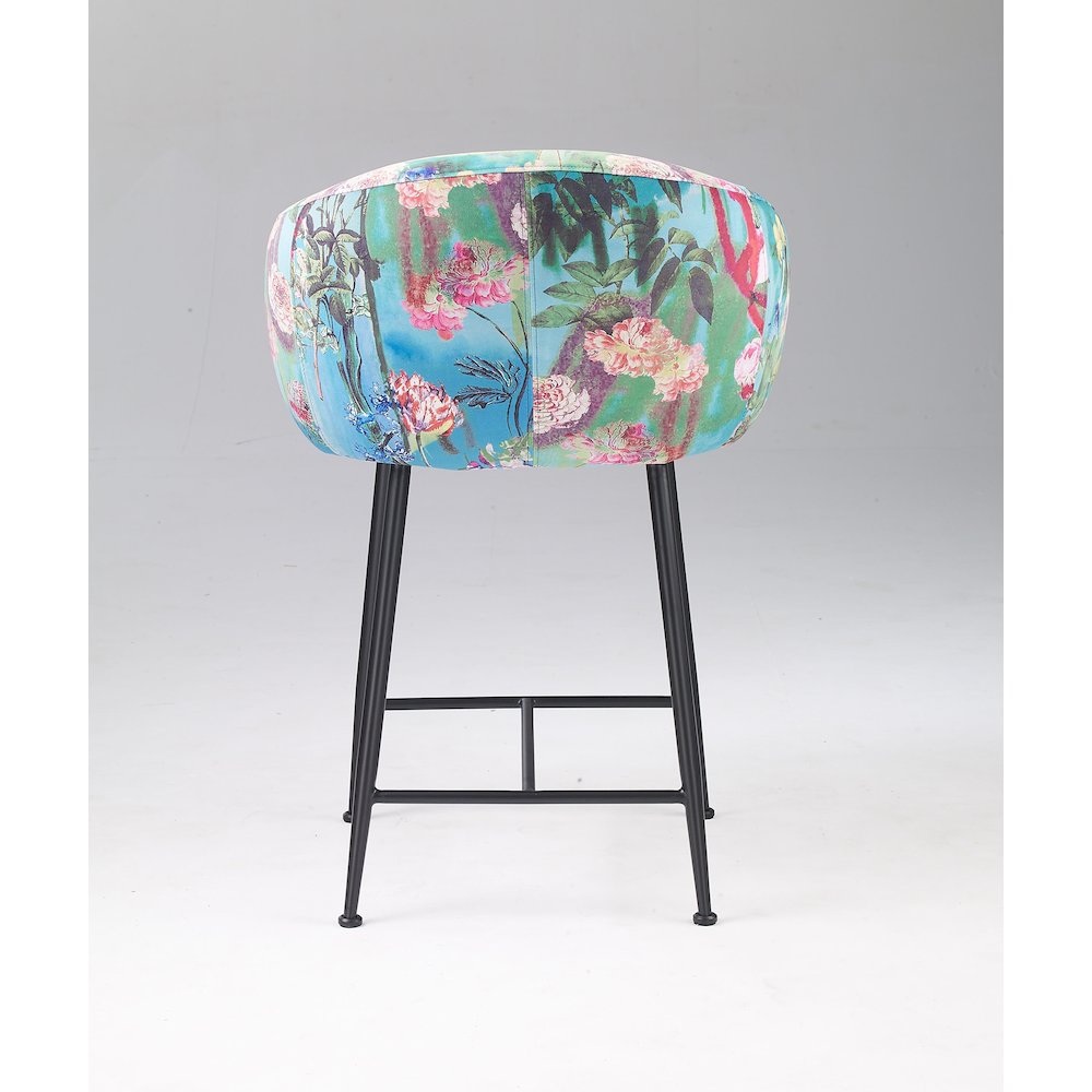 Modrest Roxann - Modern Counter Stool in Funky Velvet. Picture 5