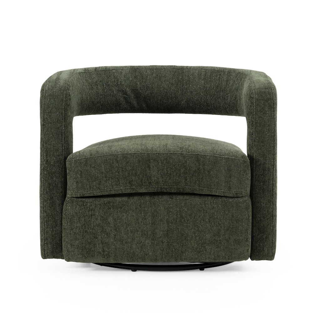 Modrest Ryan - Modern Olive Green Fabric Swivel Accent Chair. Picture 1