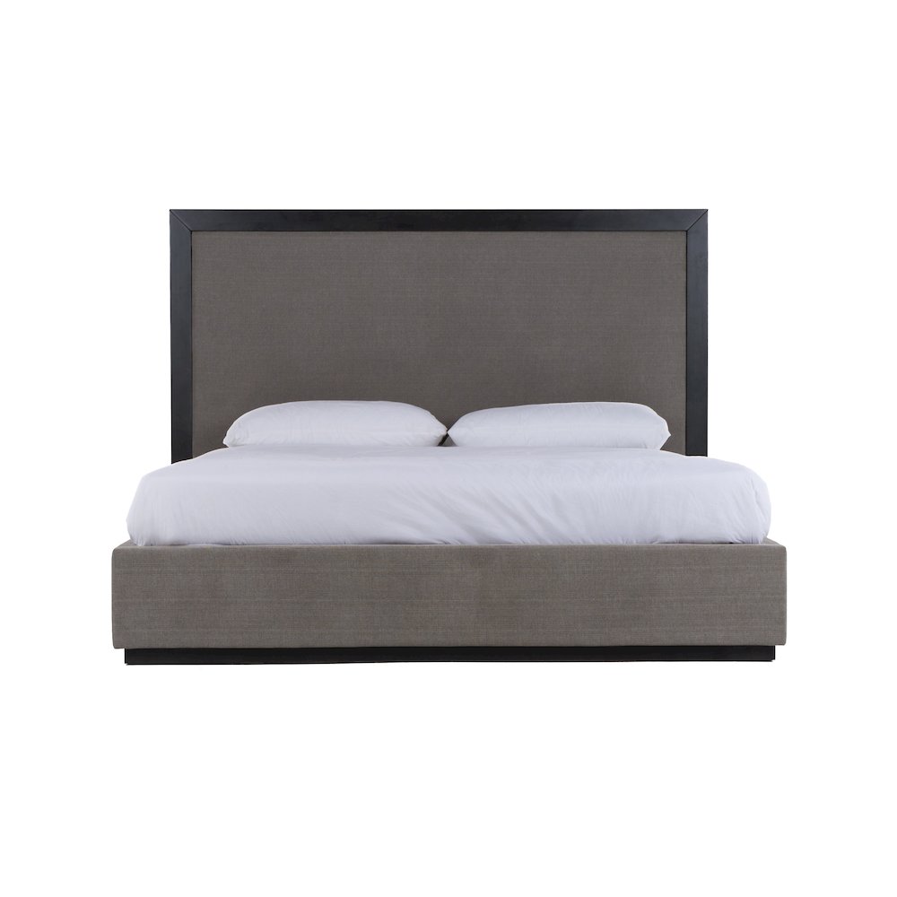 Nova Domus Santa Barbara - Queen Modern Grey Fabric and Grey Wash Bed. Picture 5