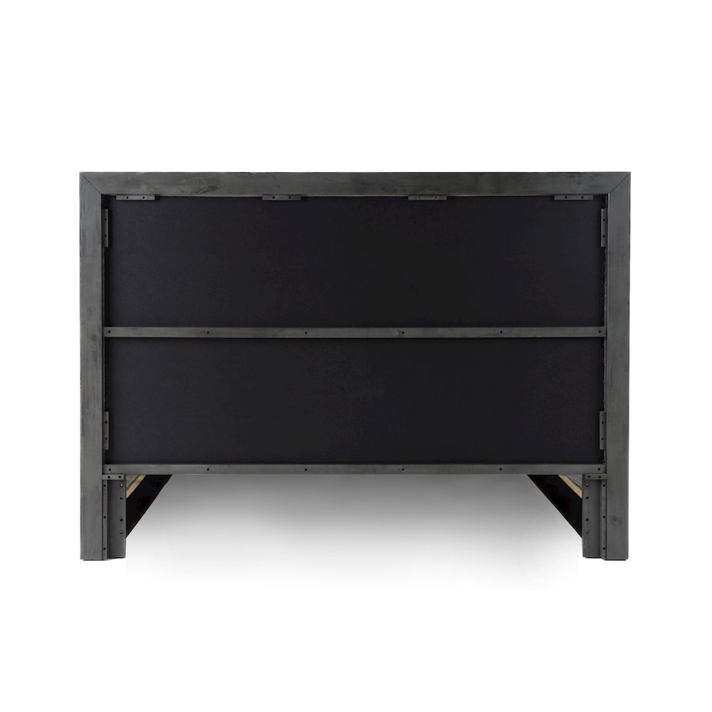 Nova Domus Santa Barbara - Queen Modern Grey Fabric and Grey Wash Bed. Picture 9