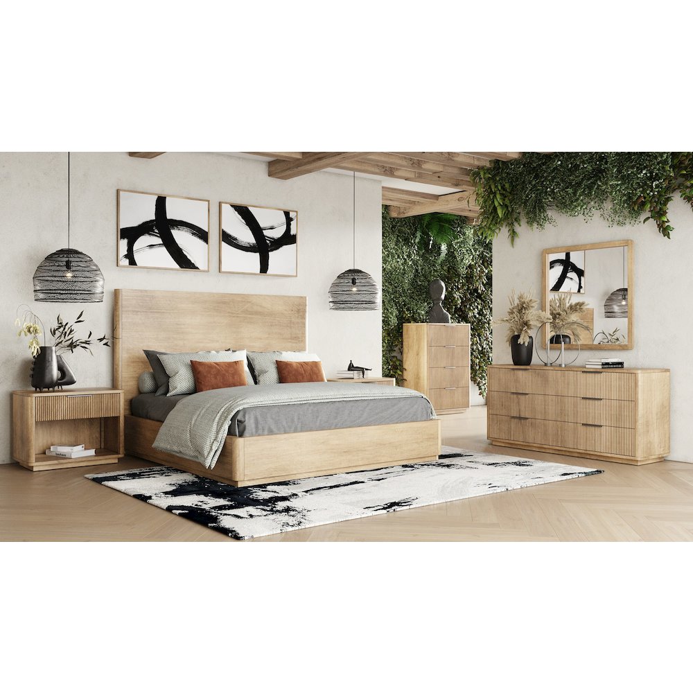 Nova Domus Santa Monica - Queen Modern Natural Oak Bed. Picture 3