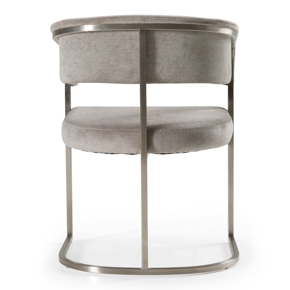 Sebastian - Modern Grey Fabric Stainless Steel Dining Chair. Picture 5