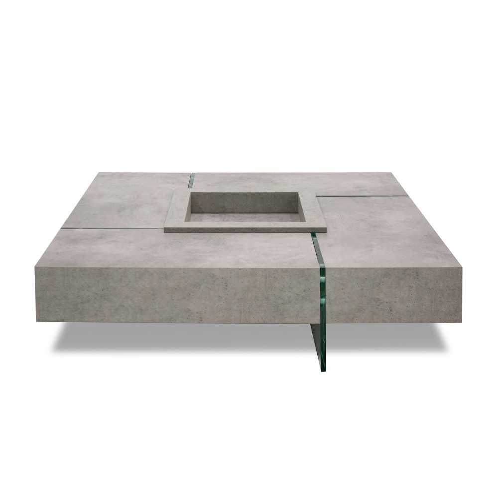 Modrest Shauna - Modern Faux Concrete Floating Coffee Table. Picture 2