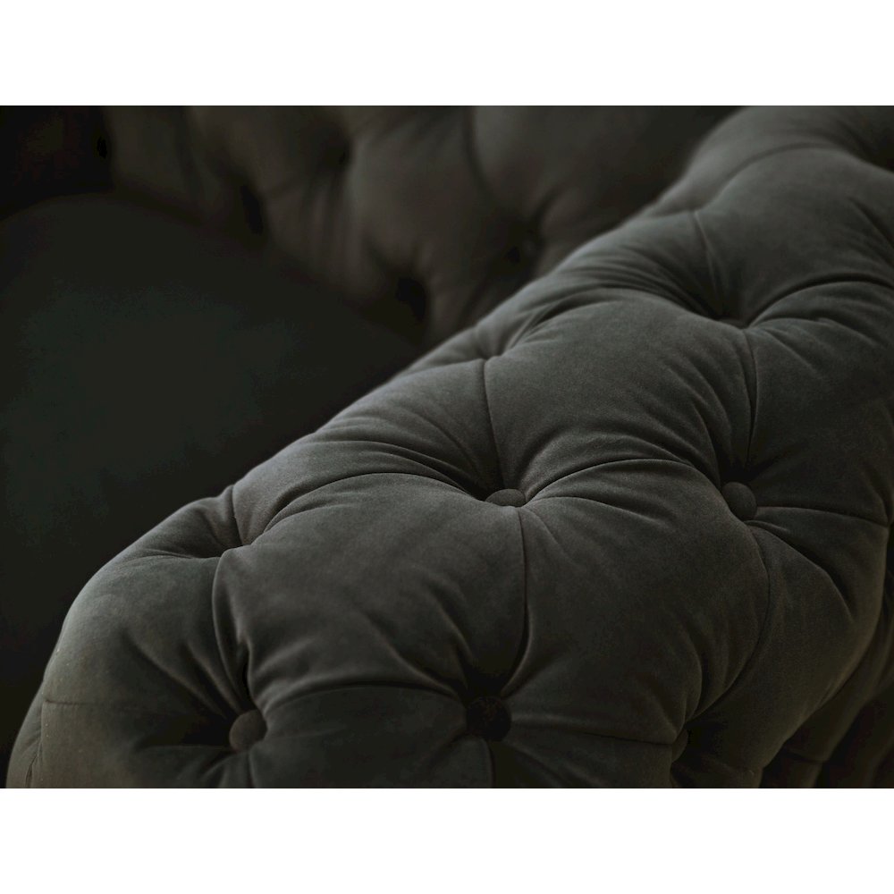 Divani Casa Sheila - Modern Dark Grey Fabric Loveseat. Picture 2