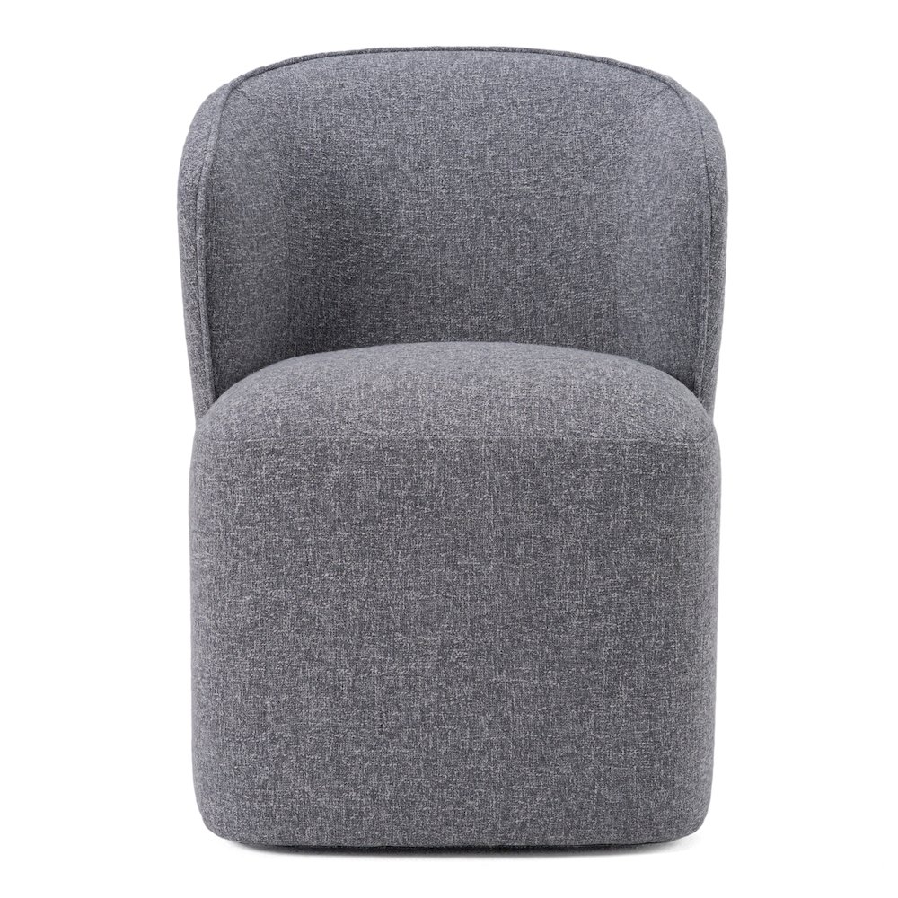 Modrest Souza - Modern Grey Fabric Swivel Dining Chair. Picture 2