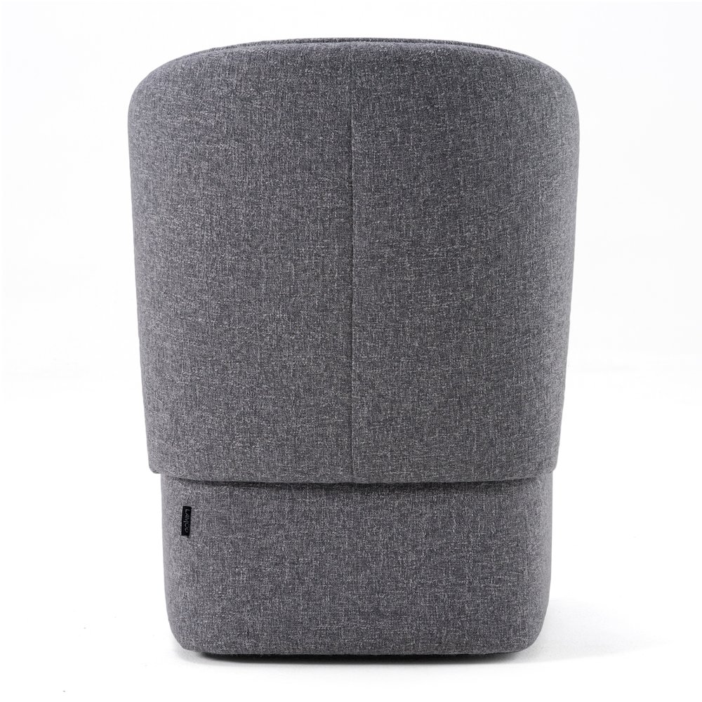 Modrest Souza - Modern Grey Fabric Swivel Dining Chair. Picture 4