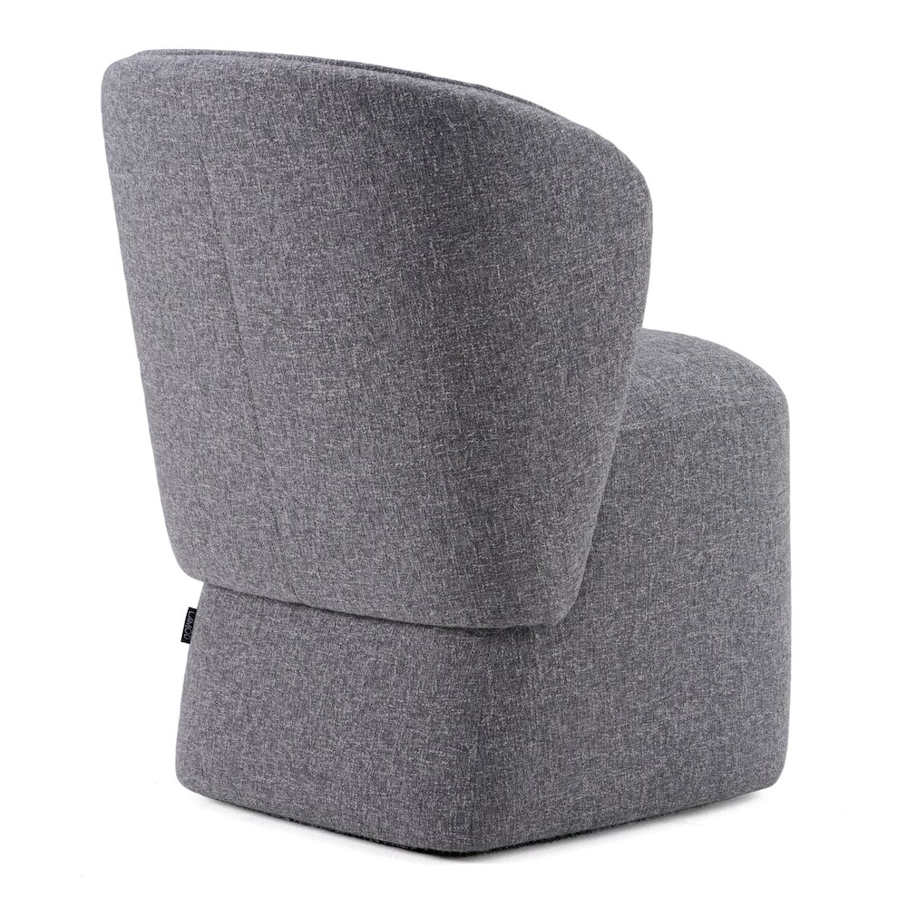 Modrest Souza - Modern Grey Fabric Swivel Dining Chair. Picture 5
