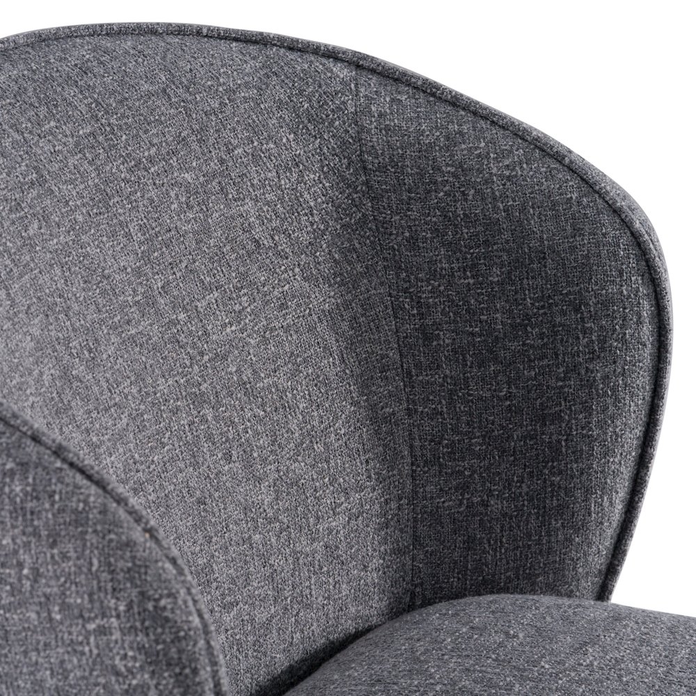 Modrest Souza - Modern Grey Fabric Swivel Dining Chair. Picture 6