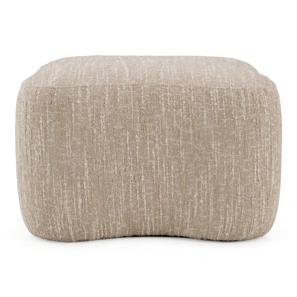 Spiro - Modern Beige Fabric Ottoman. Picture 1