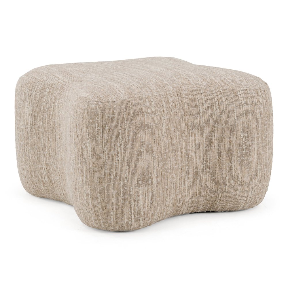 Spiro - Modern Beige Fabric Ottoman. Picture 5