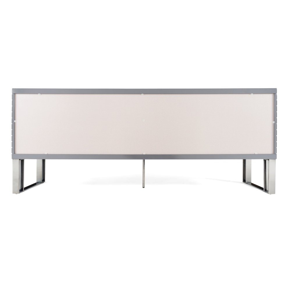 Modrest Splendor - Grey High Gloss Slatted Buffet. Picture 6