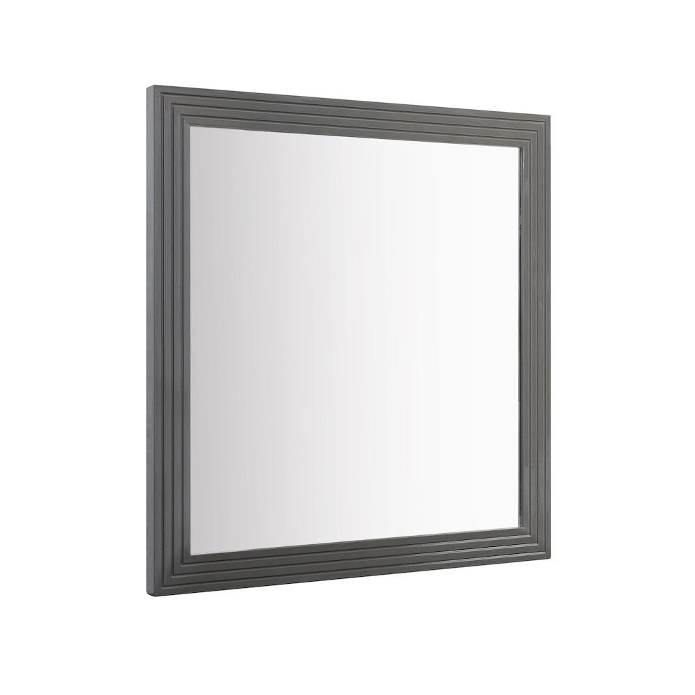 Modrest Splendor - Grey High Gloss Slatted MIrror. Picture 1