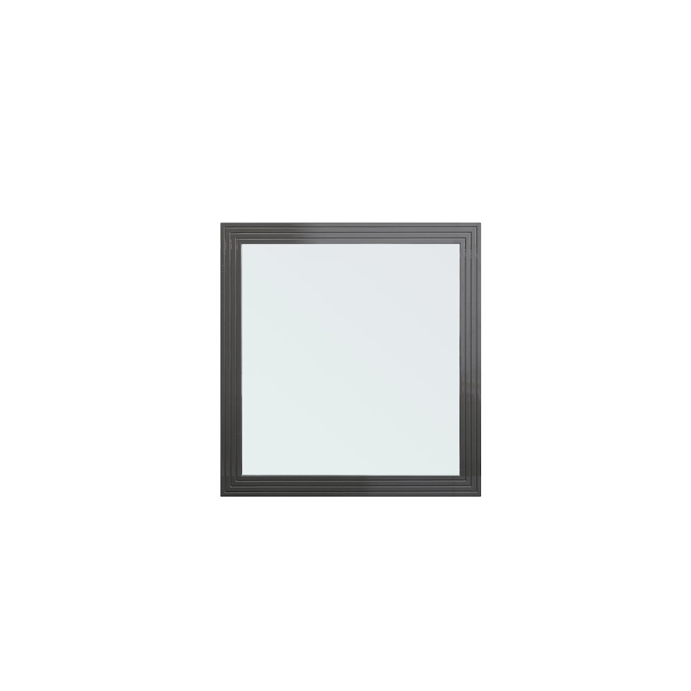 Modrest Splendor - Grey High Gloss Slatted MIrror. Picture 2