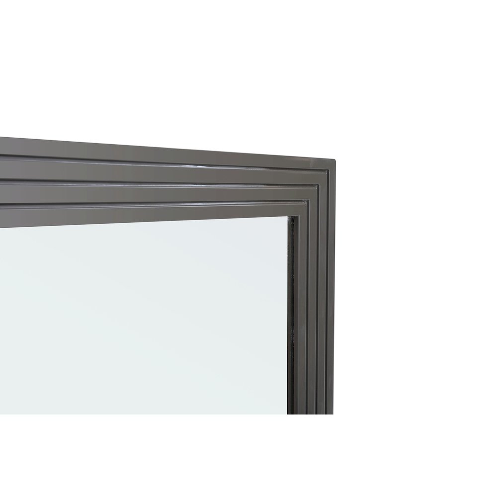 Modrest Splendor - Grey High Gloss Slatted MIrror. Picture 4