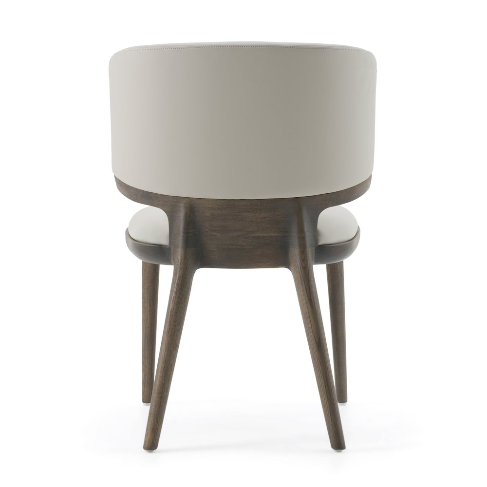 Modrest Stanley Contemporary Grey Leatherette and Grey Ash Set of 2 Dining Chair. Picture 5