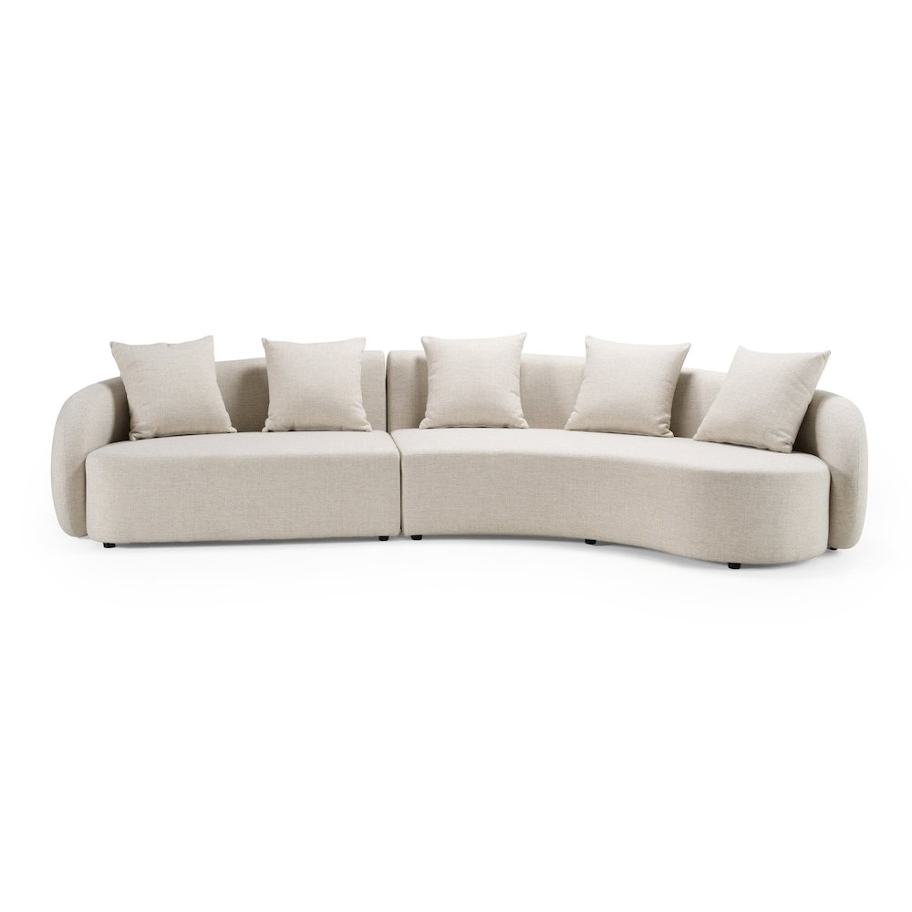 Renava Tabarca - Outdoor Beige Fabric Sectional Sofa. Picture 1
