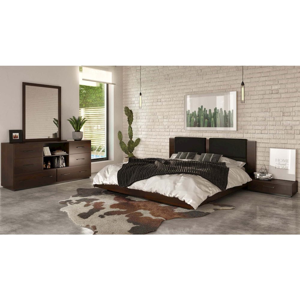 Nova Domus Fantasia - Contemporary Dark Walnut Mirror. Picture 2
