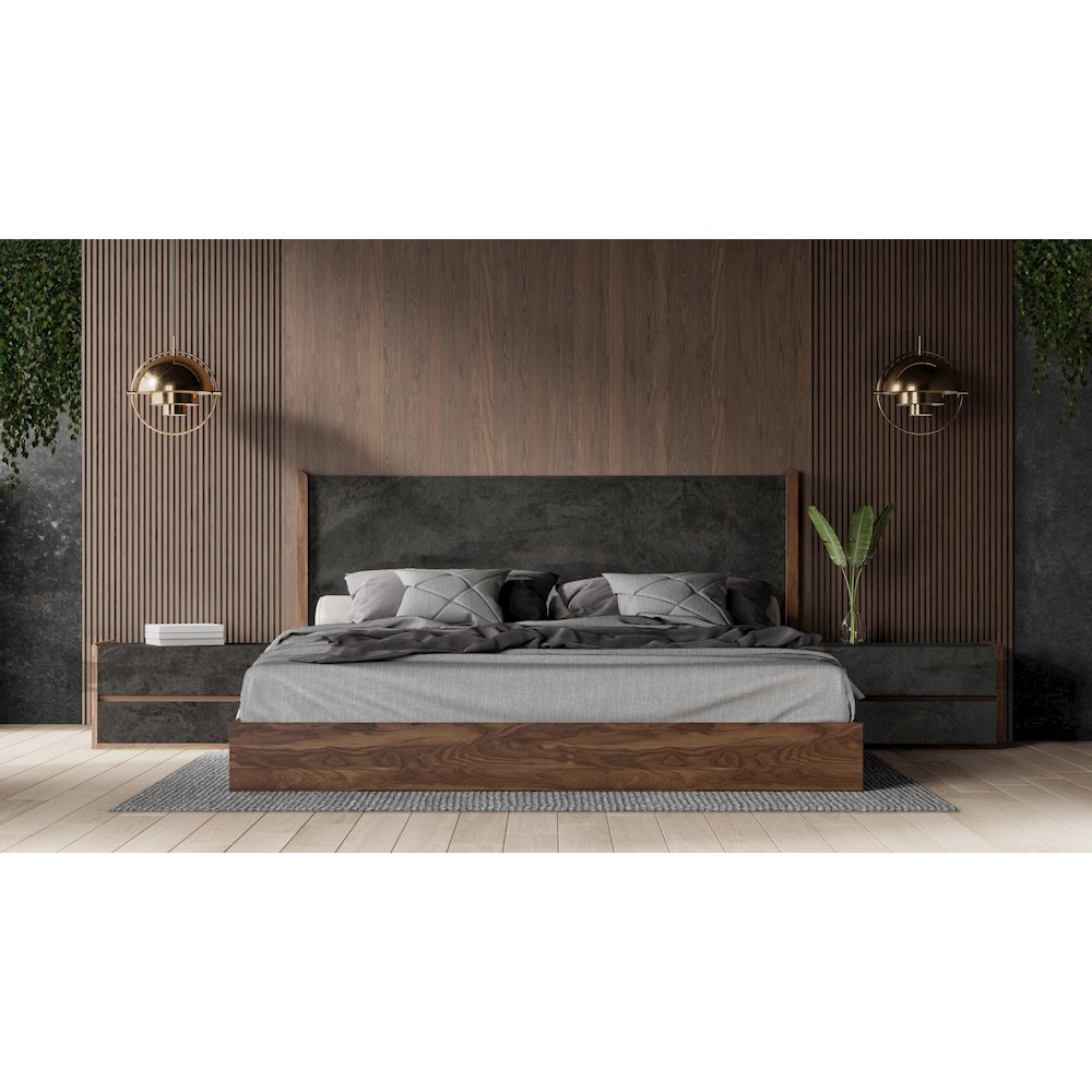 Nova Domus Rado Modern Walnut & Stucco Nightstand. Picture 3