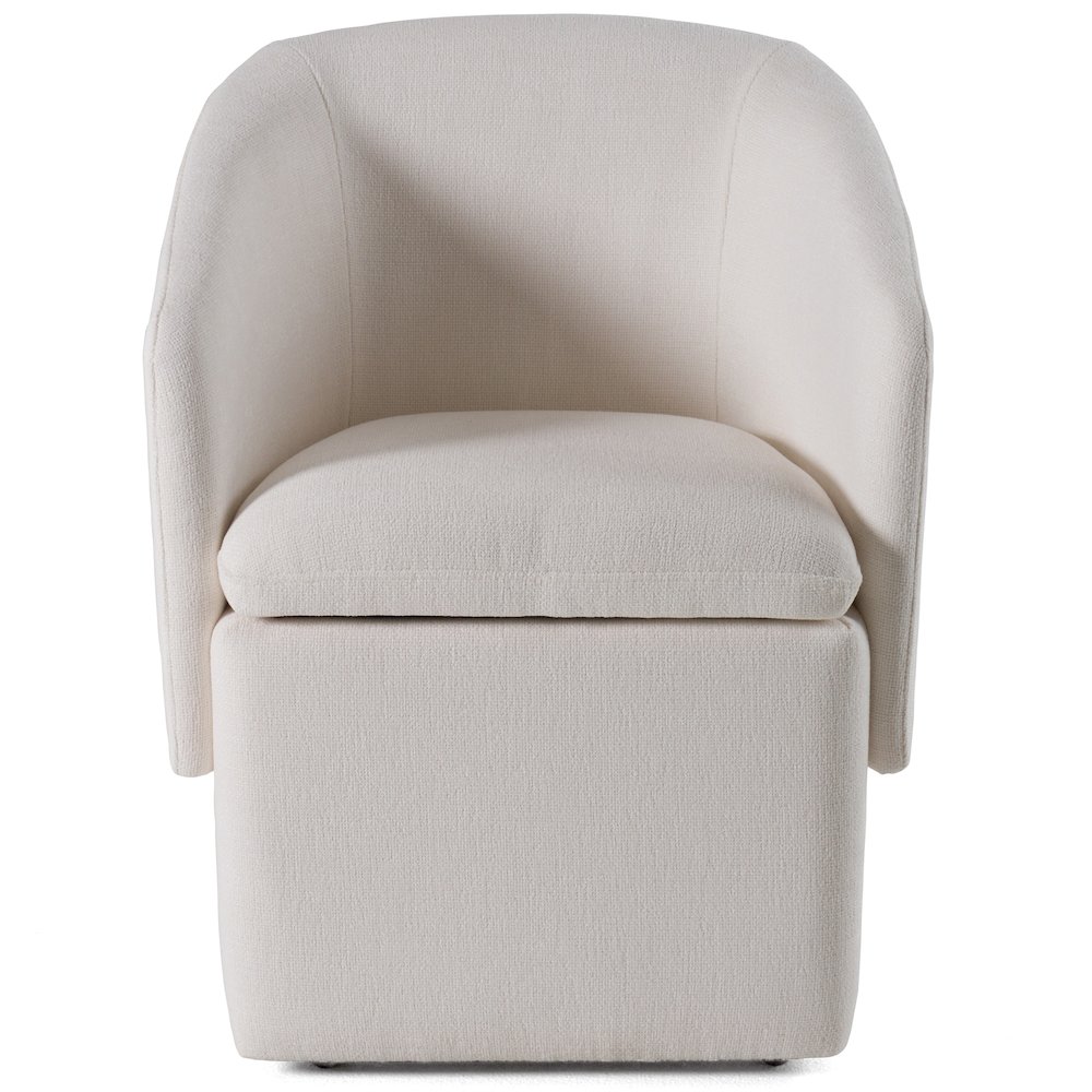 Modrest Tassell - Modern Ivory Fabric Dining Chair. Picture 2