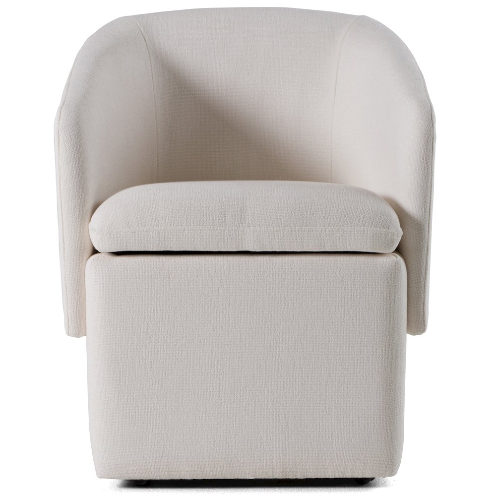 Modrest Tassell - Modern Ivory Fabric Dining Chair. Picture 3