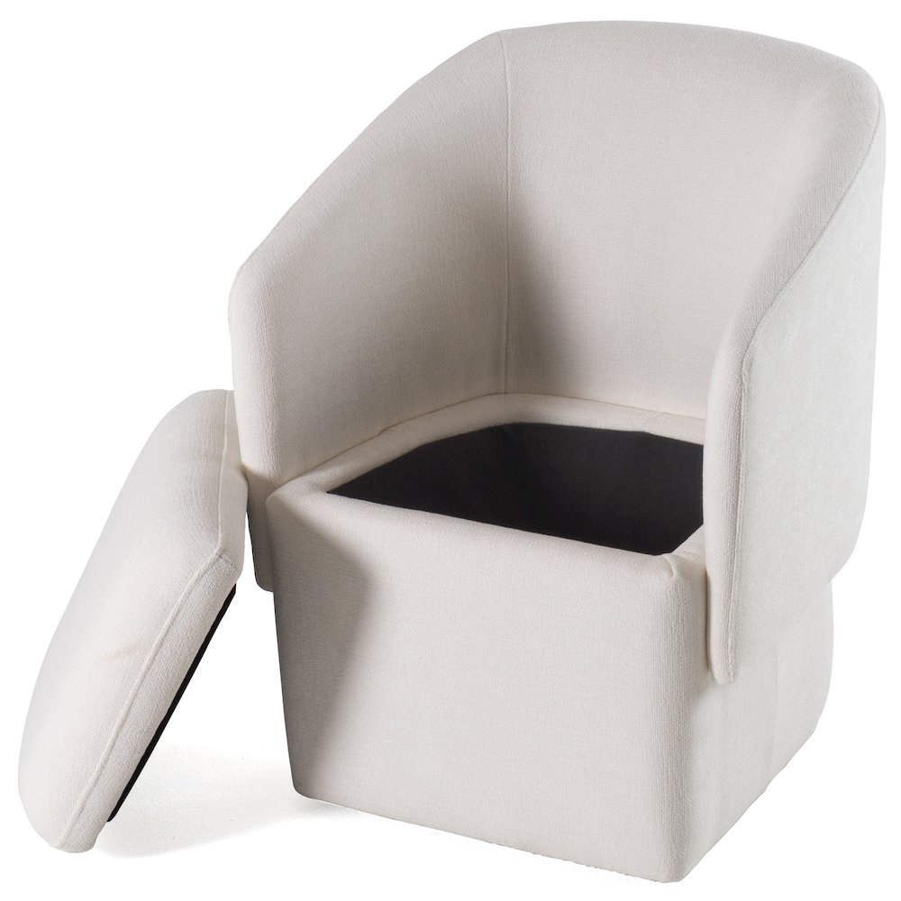 Modrest Tassell - Modern Ivory Fabric Dining Chair. Picture 7