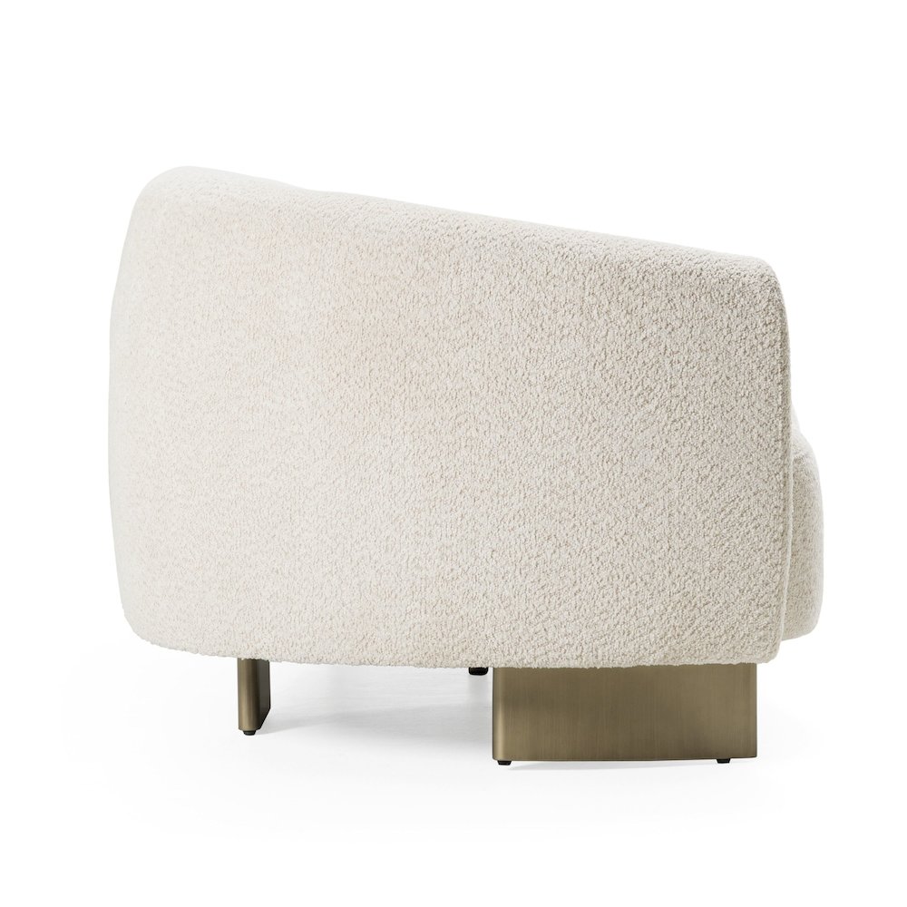 Divani Casa Thrive - Modern Beige Fabric + Antique Brass Sofa. Picture 3