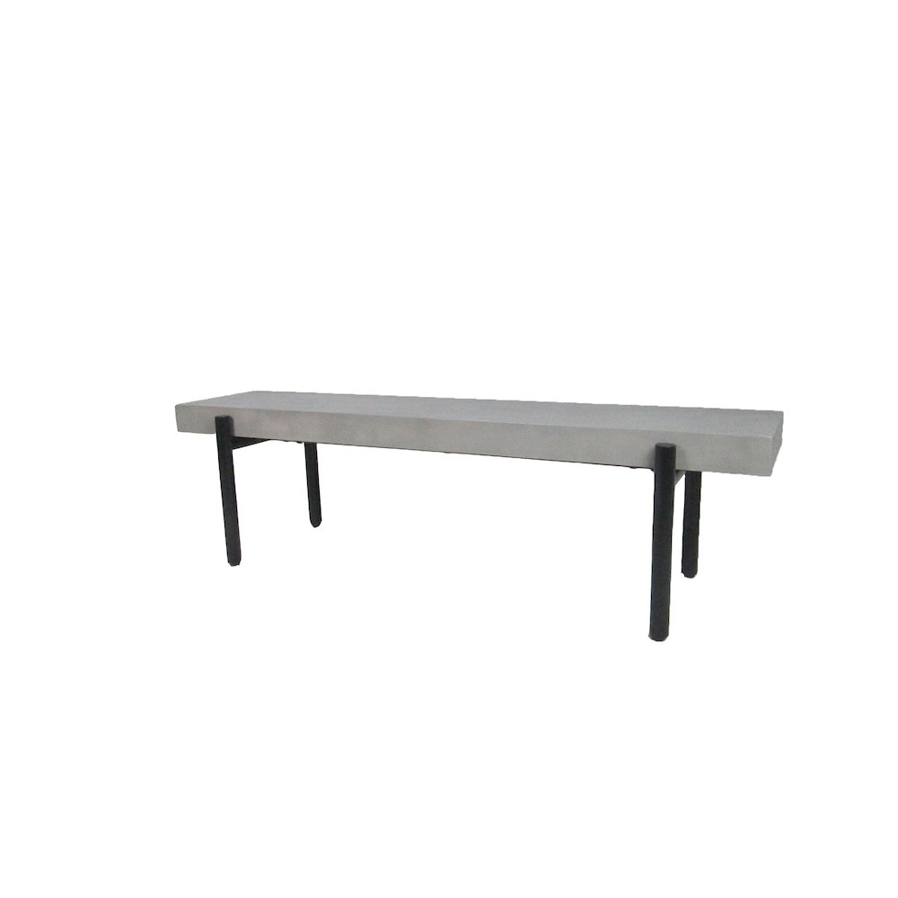 Modrest Timlin - Modern Concrete & Metal Bench. Picture 1