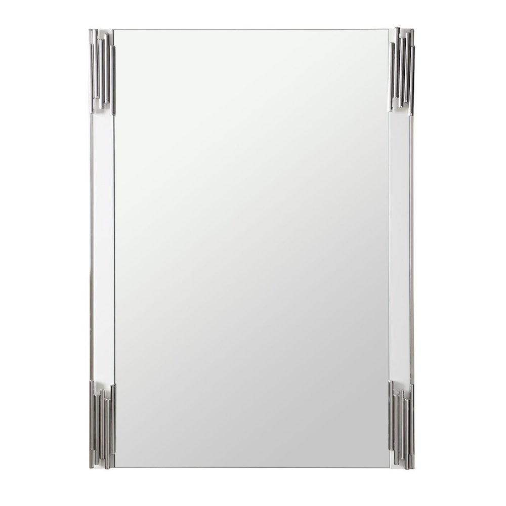 Modrest Token - Modern White & Stainless Steel Mirror. Picture 1