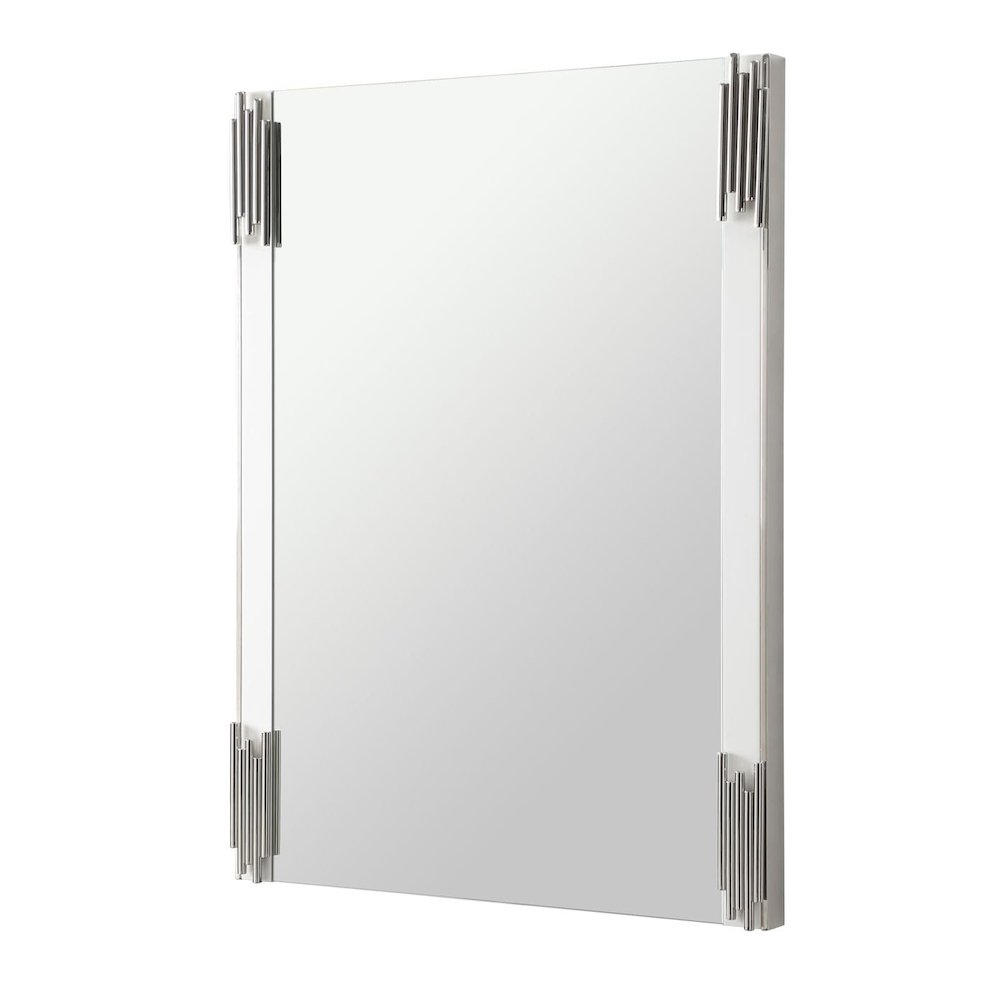 Modrest Token - Modern White & Stainless Steel Mirror. Picture 2